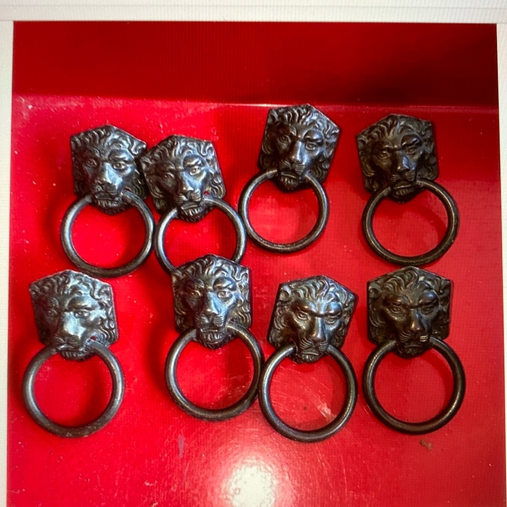 Lion Head with Ring Metal Pulls